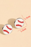 Baseball Design Round Earrings Unishe Wholesale MOQ 5pcs