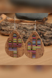 Embroidery Cactus Pu Earrings Unishe Wholesale MOQ 5pcs