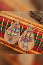 Embroidery Cactus Pu Earrings Unishe Wholesale MOQ 5pcs