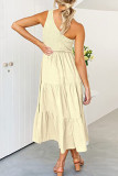 Solid Blank One Shoulder Loose Midi Dress Unishe Wholesale
