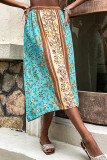 Boho Contrast Color High Waist Skirt Unishe Wholesale