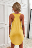 Solid Color U Neck Sleeveless Dress Unishe Wholesale