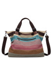 Contrasting Color Tote Canvas Large Hand Bag Diagonal Bag Unishe Wholesale MOQ3PCS
