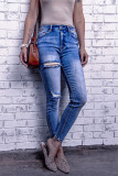 Vintage Ripped Washed Pencil Jeans Unishe Wholesale