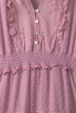 Pink Luminous Dawn Lace Gown