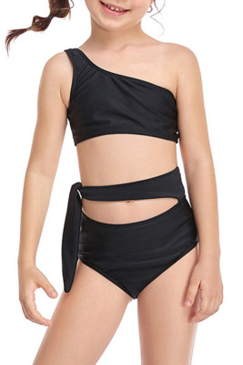 Girls One Shoulder Tie Waist Bikini Set Unishe Wholesale