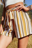 Striped Print Shorts with Waistband Unishe Wholesale