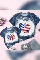 Family Matching Independence Day American Flag Short Sleeve Tee Unishe Wholesale