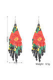 Boho Colorful Floral Tassels Earrings Unishe Wholesale MOQ 5pcs