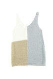 Gray Color Block Knitted Tank Top