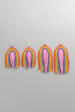 Tassel Rainbow Rice Beads Earrings Unishe Wholesale MOQ 5pcs