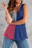 Multicolor Color Block Knitted Tank Top