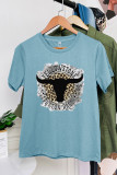 Yellowstone Dutton Ranch Leopard Short Sleeve Graphic Tee Unishe Wholesale