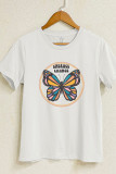 Rock, Boho, Butterfly Print Short Sleeve Graphic Tee Unishe Wholesale