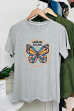 Rock, Boho, Butterfly Print Short Sleeve Graphic Tee Unishe Wholesale