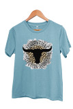 Yellowstone Dutton Ranch Leopard Short Sleeve Graphic Tee Unishe Wholesale