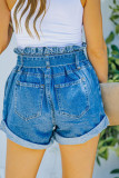 Light Blue Shorts Jean With Waistband Unishe Wholesale