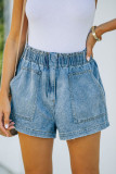 Light Blue Jean Shorts With Pocket Unishe Wholesale