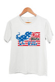 Red White And Rawr Print Summer Graphic Tee Unishe Wholesale