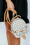 Plaid Small Capacity Zip Up Backpack Handbag Unishe Wholesale MOQ 3PCS