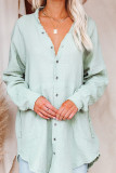 Blank Button Down Pocketed Shacket Shirts Women UNISHE Wholesale