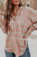 Plaid Button Down Pocketed Shacket Shirts With Hooded Women UNISHE Wholesale