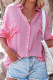 Blank Button Down Pocketed Shacket Shirts With Pocket UNISHE Wholesale
