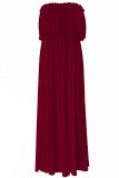 Off Shoulder Sleeveless Solid Color Maxi Dress Unishe Wholesale