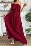 Off Shoulder Sleeveless Solid Color Maxi Dress Unishe Wholesale