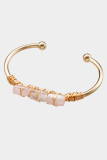 Natural Stone Bangle Crystal Bracelet MOQ 3pcs