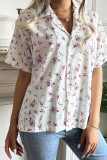 Floral Print Turn-down Collar Shirt Unishe Wholesale