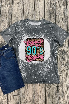 Raised On 90's Country Leopard Graphic Tee Unishe Wholesale