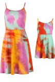 Tie Dye Print Mother-daughter Loose Slip Dress Unishe Wholesale