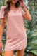 Pink V Neck Short Sleeves Mini Dress Unishe Wholesale