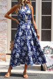 Floral Print Halter Sleeveless Dress Unishe Wholesale