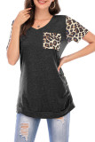 Leopard Print Short Sleeve T-shirt Unishe Wholesale