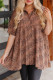 Leopard Print Short Sleeve High Low Plus Size Top