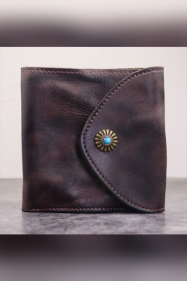 Men's Leather Purse Wallet With Button Unishe Wholesale