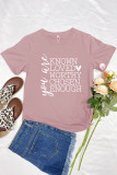 You Are Known, Loved, Worthy, Chosen, Enough Print  Christian Graphic Tee Unishe Wholesale