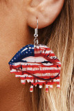 US Flag Lips Earring Unishe Wholesale 
