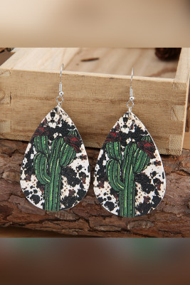 Cow Cactus Print Earrings Unishe Wholesale MOQ 5pcs