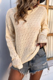 Solid Color Hollow Out Sweater Unishe Wholesale