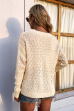 Solid Color Hollow Out Sweater Unishe Wholesale