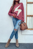 Crew Neck Hole Lightning Knit Sweater Unishe Wholesale