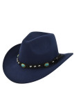 Vintage Turquoise with Velvet Jazz Hat MOQ 3pcs