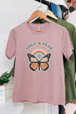 Wild and Free，Butterfly Graphic Tee Unishe Wholesale