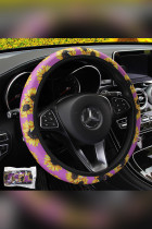 Sunflower Print Steering Wheel Cover MOQ 5pcs