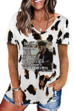 Yellowstone Leopard Printed Casual Loose Short Sleeve T-shirt