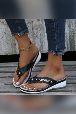 Rhinestone Metal Buckle Hollow Out Sandals Unishe Wholesale