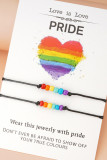 Rainbow Beads Couple Knit Bracelet MOQ 5pcs